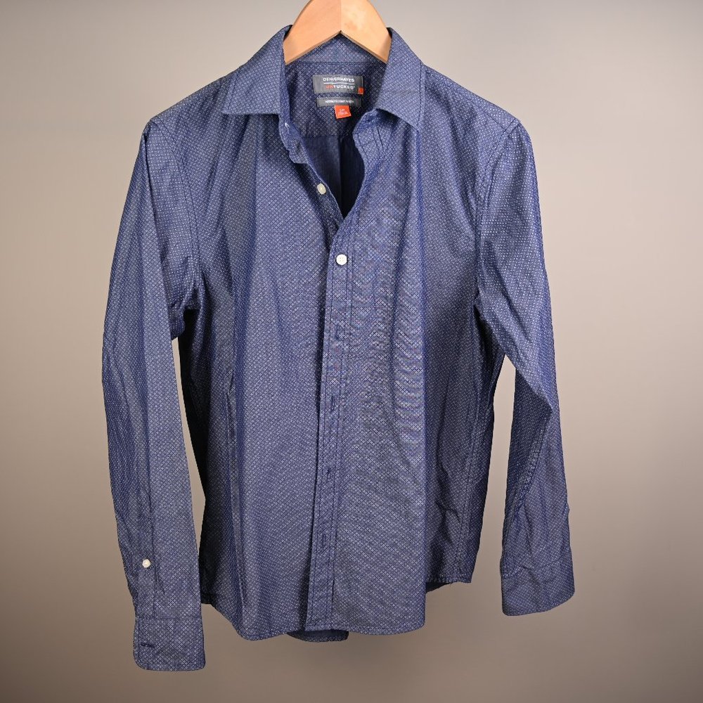 Men's Long Sleeve Cotton Button Down Shirt- Size Small